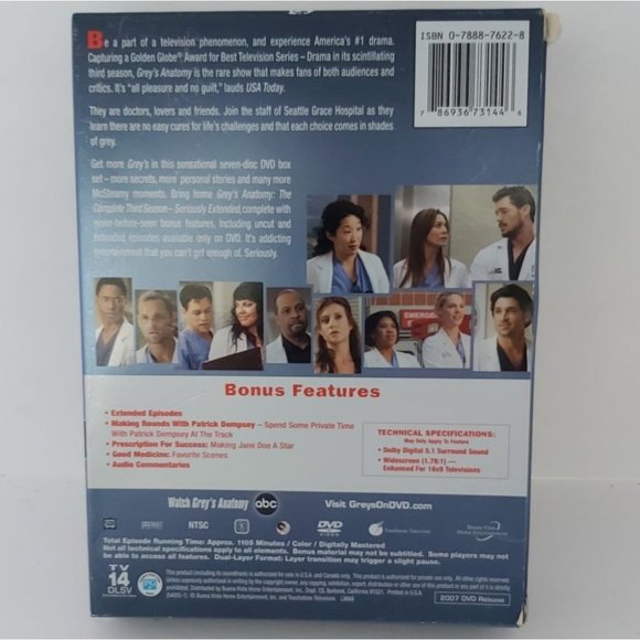 GREY'S ANATOMY: The Complete Third Season - DVD - Picture 2 of 4